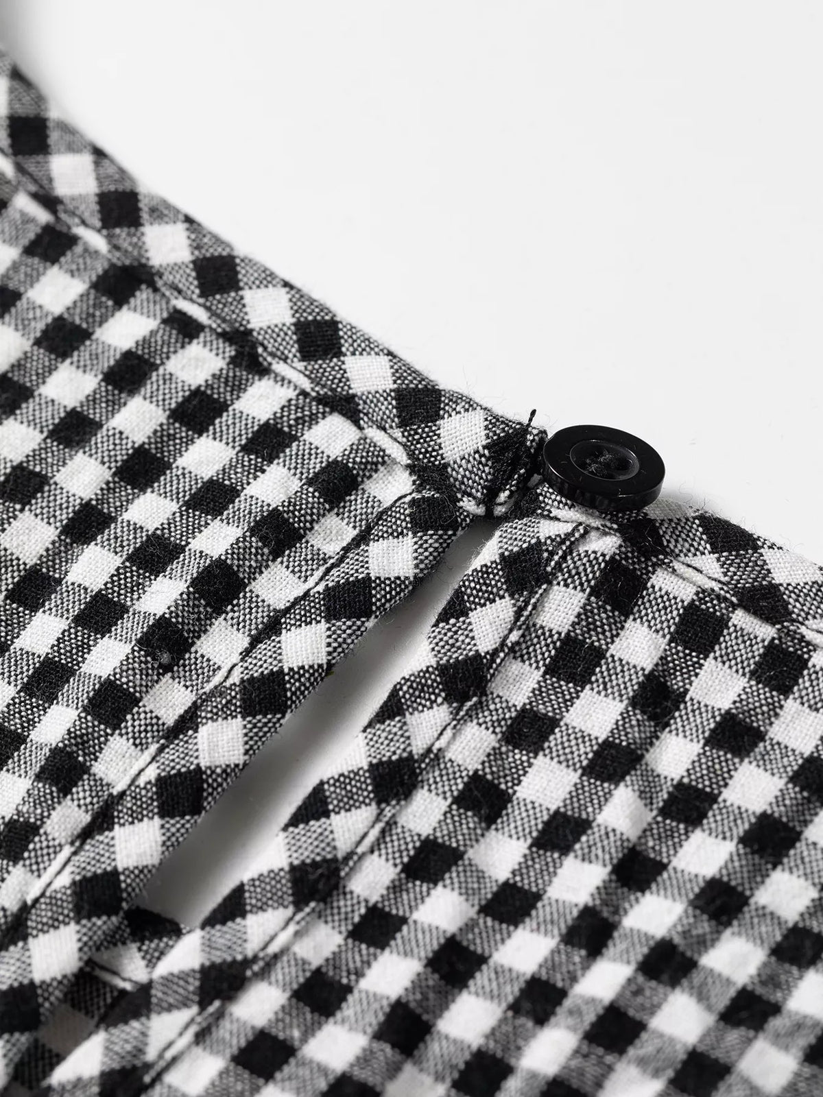 Women's Plaid Shirred Cuff Long Sleeve Blouse