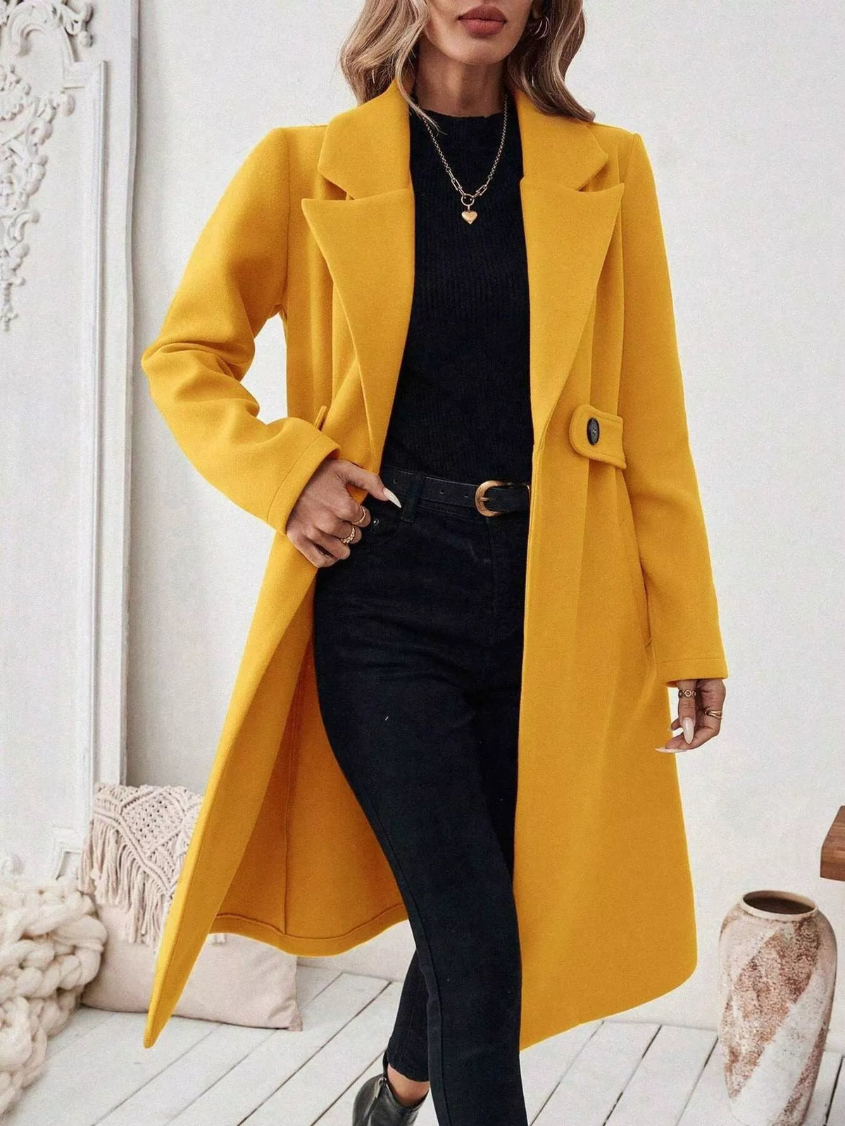 Single Button Longline Coat