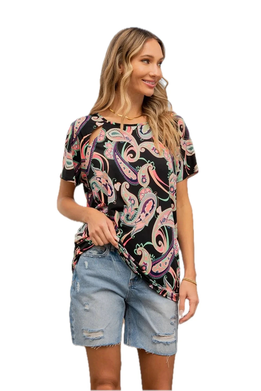 Sew In Love Paisley Short Sleeve T-Shirt