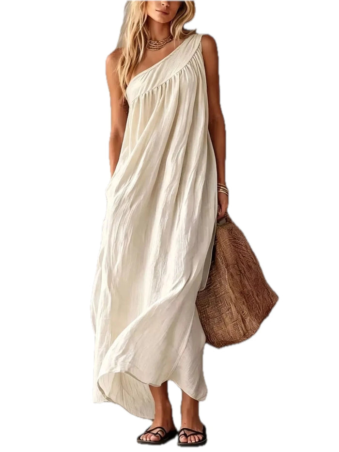 Full Size One-Shoulder Maxi Dress for Women Plus Size