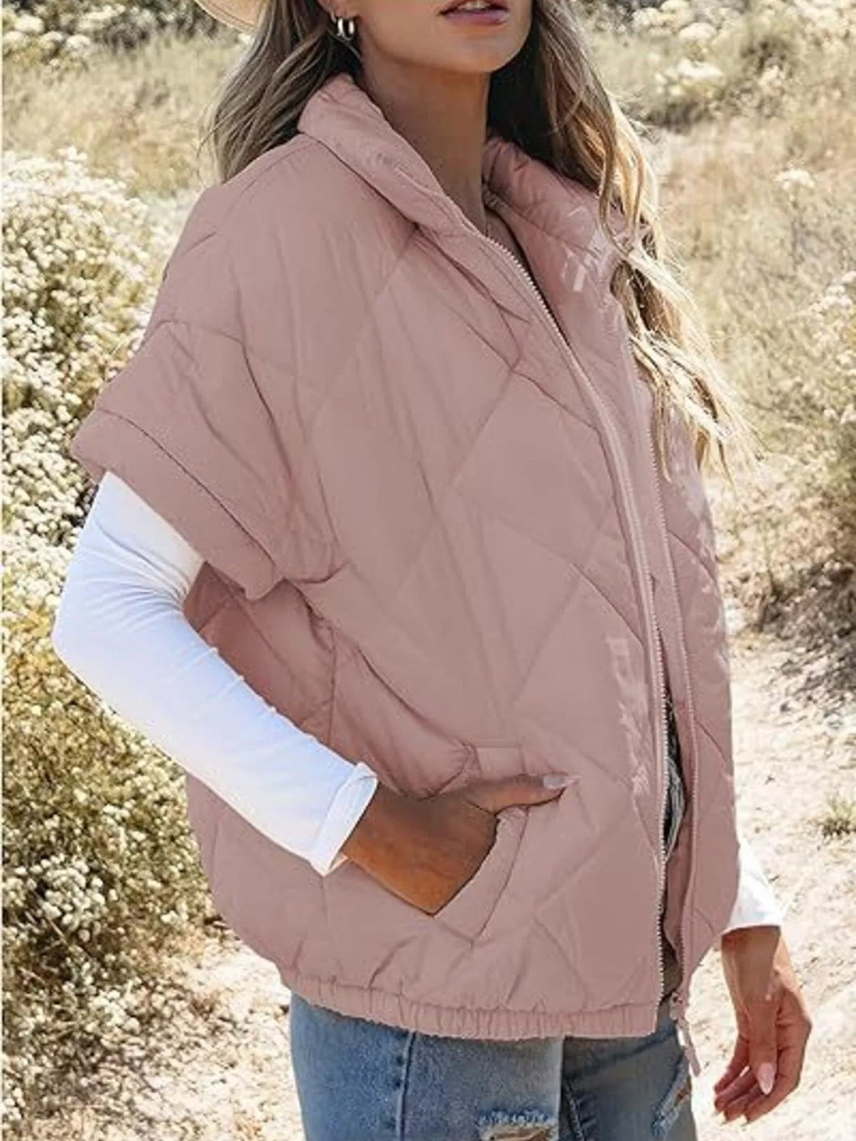 Quilted Zip Up Winter Coat