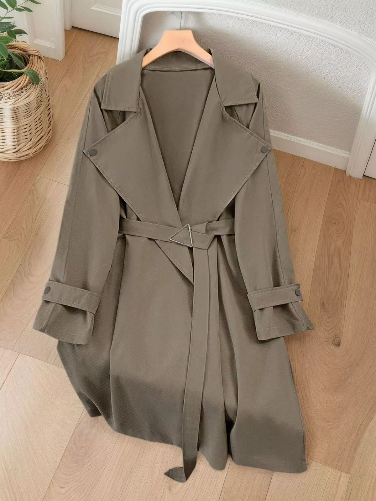 Lapel Longline Trench Coat