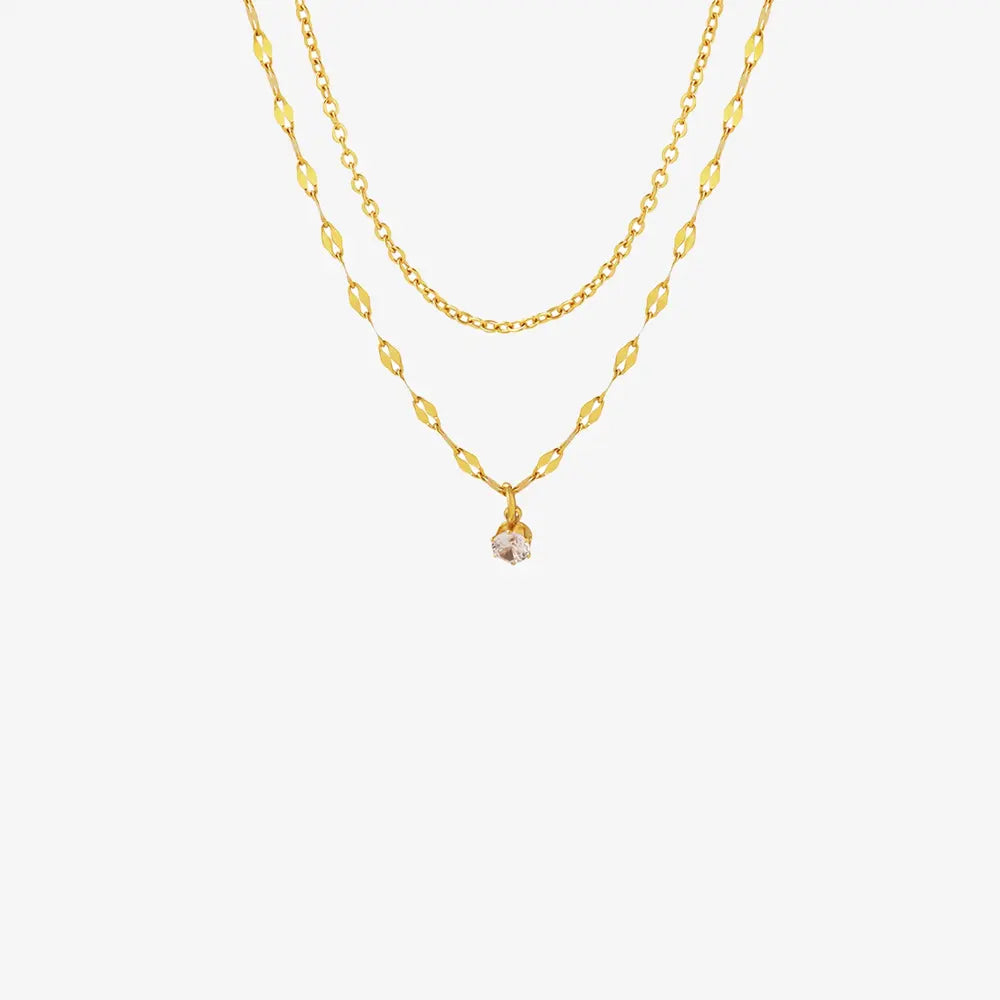 Titanium Steel Double-Layered Necklace – image 2 | Lilixa Trending Jewelry