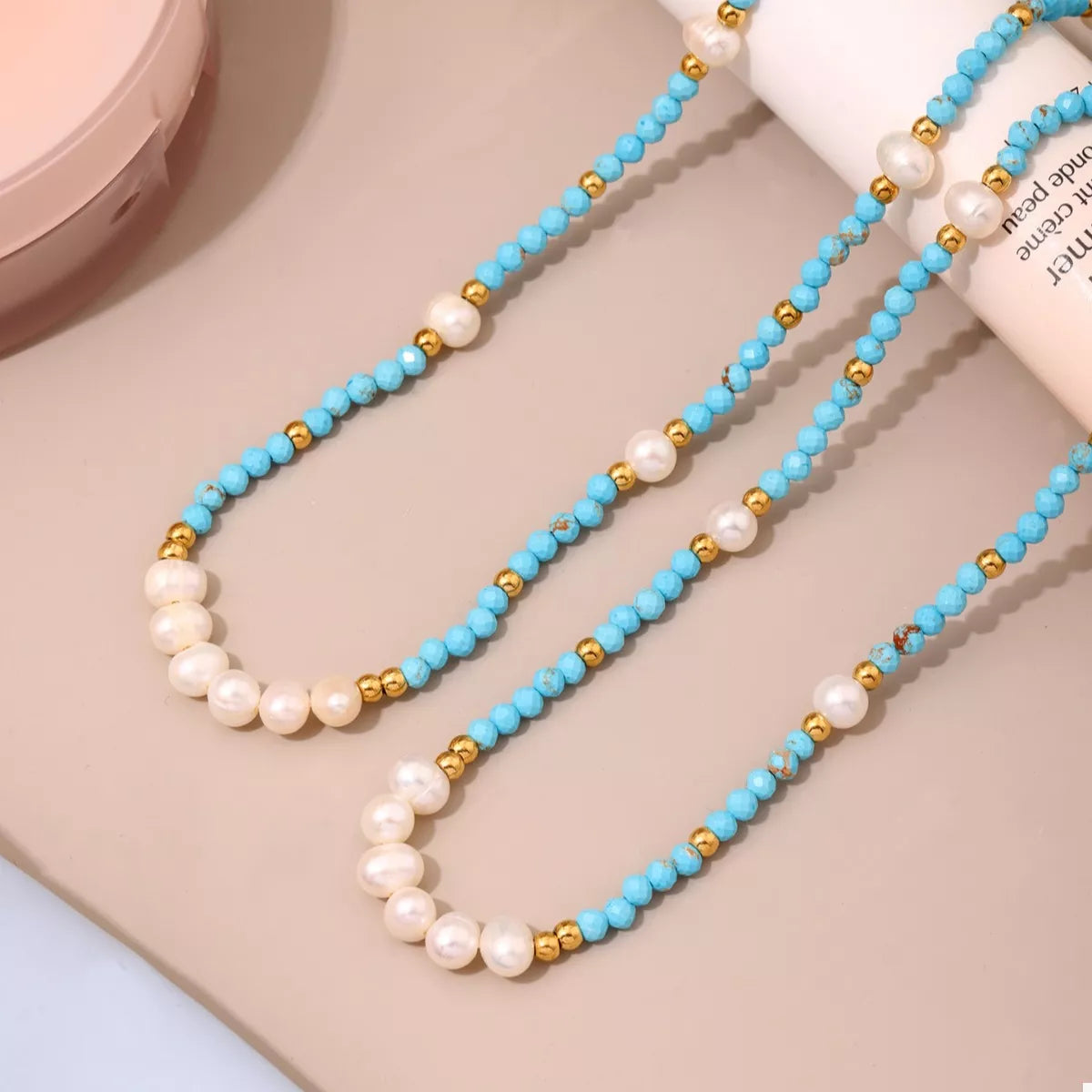 Turquoise Pearl Beaded Necklace – image 6 | Lilixa Trending Jewelry