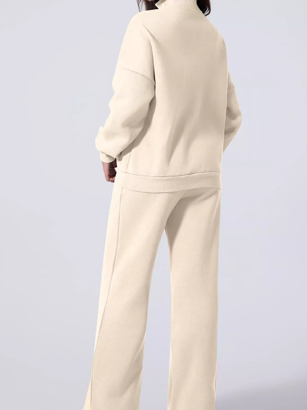 Zip Up Jacket and Pants Active Two-Piece Set