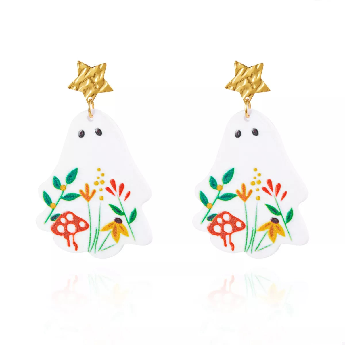 Floral Ghost Earrings