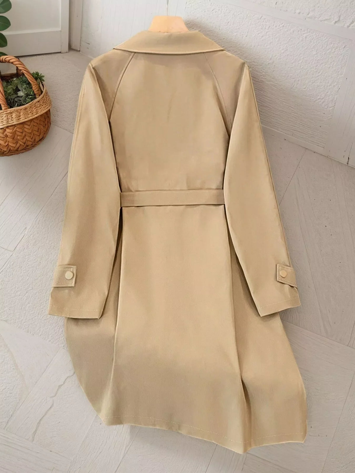 Lapel Longline Trench Coat