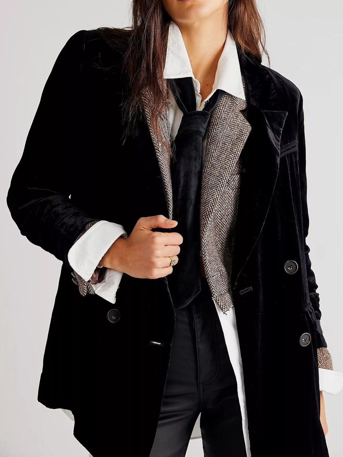 Double Breasted Button Up Blazer