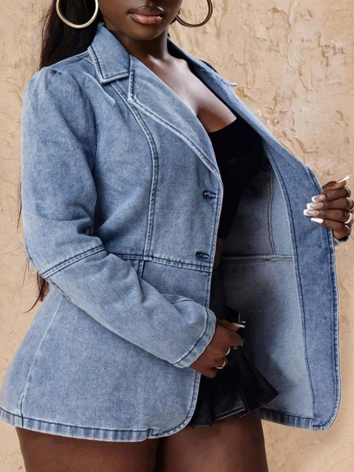 Single Breasted Denim Jacket