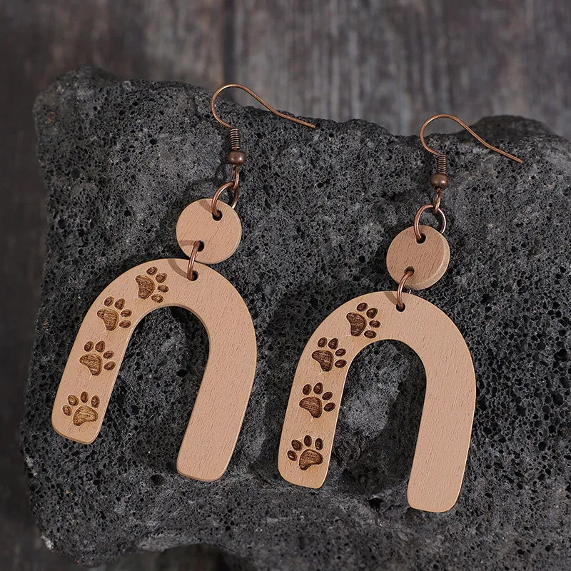 Geometric Shape Wooden Earrings – image 3 | Lilixa Trending Jewelry