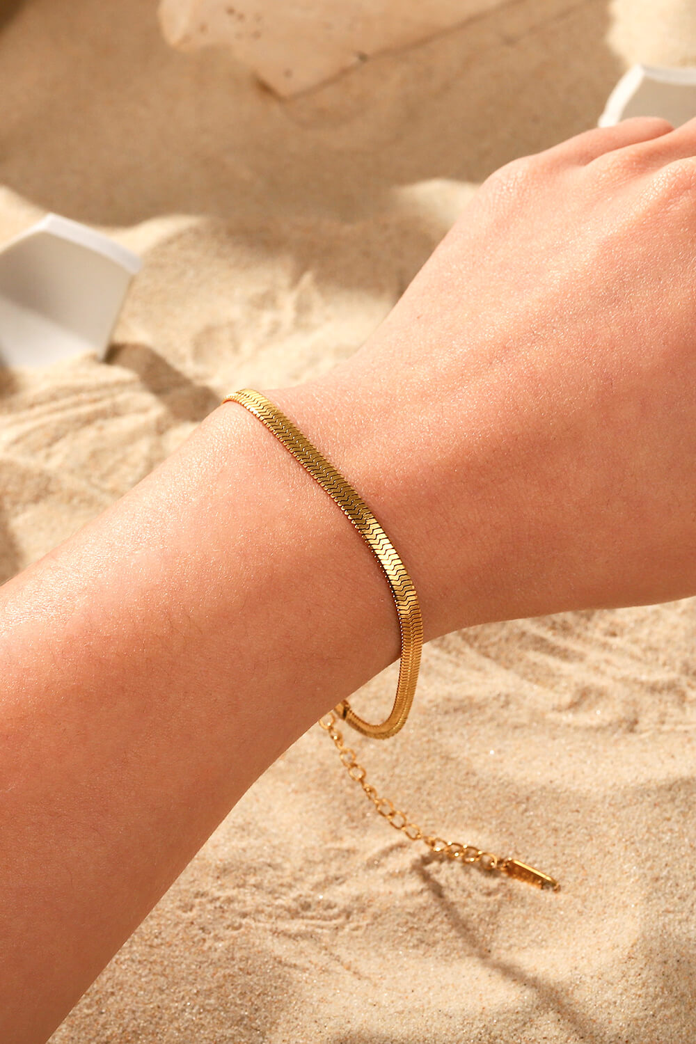 Herringbone Chain Stainless Steel Bracelet – image 2 | Lilixa Trending Jewelry
