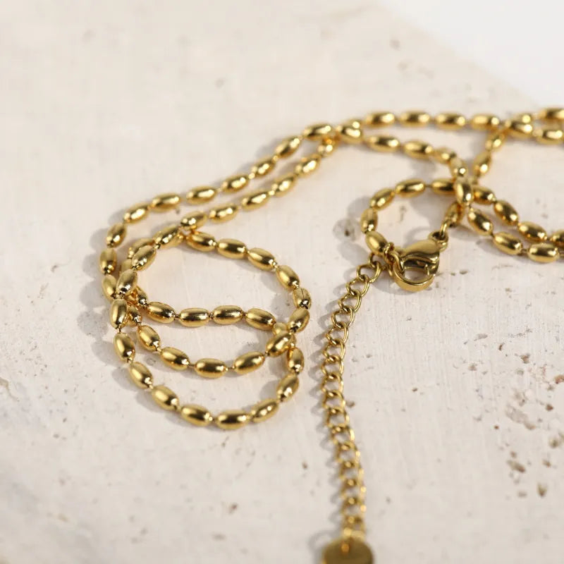 Titanium Steel Beaded Necklace – image 4 | Lilixa Trending Jewelry