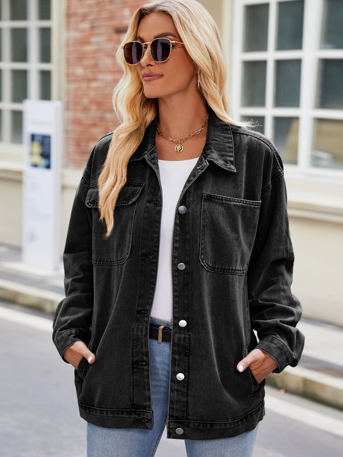 Pocket Button Up Denim Jacket