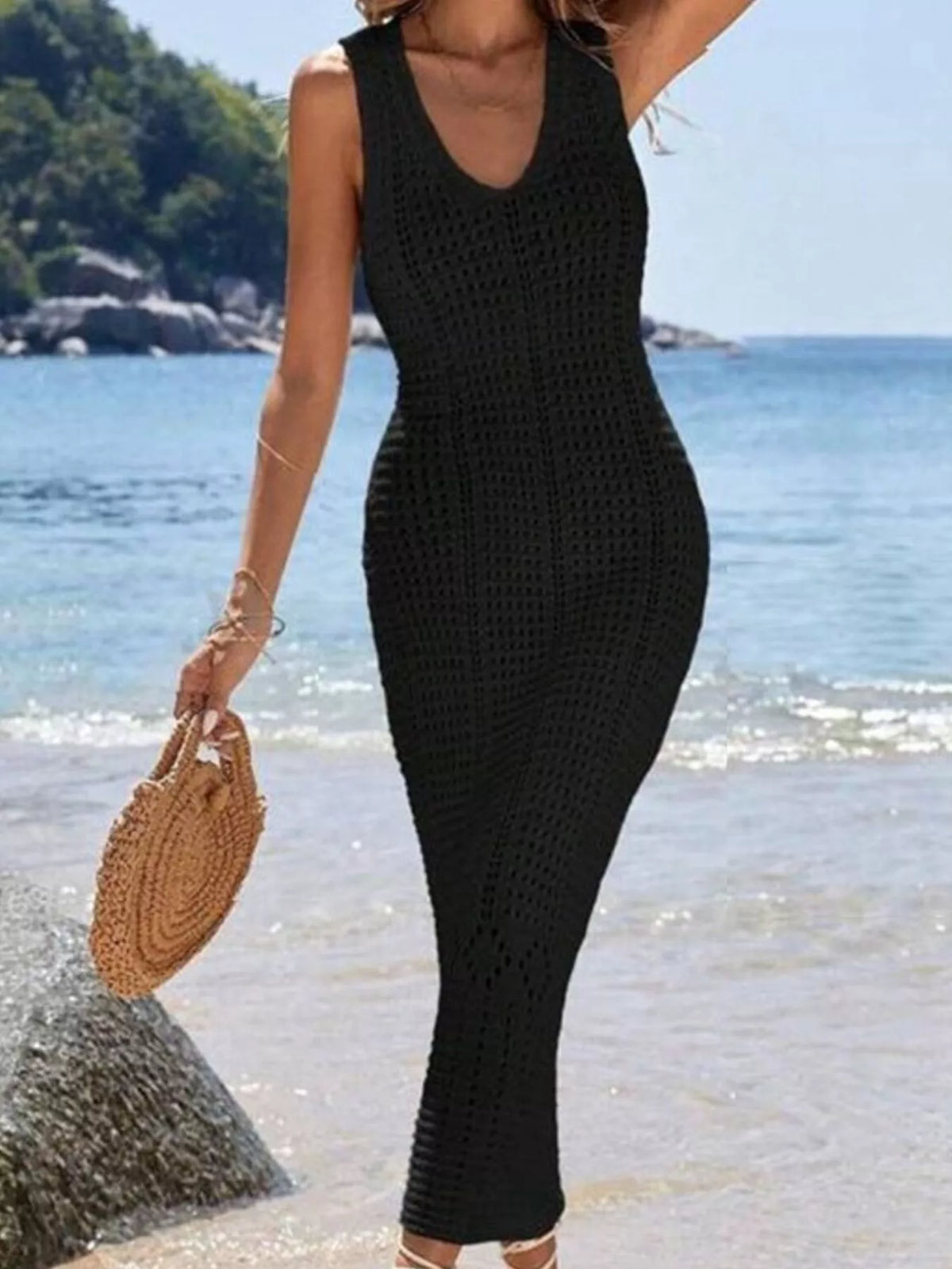 Crochet Cover Up Maxi Dress