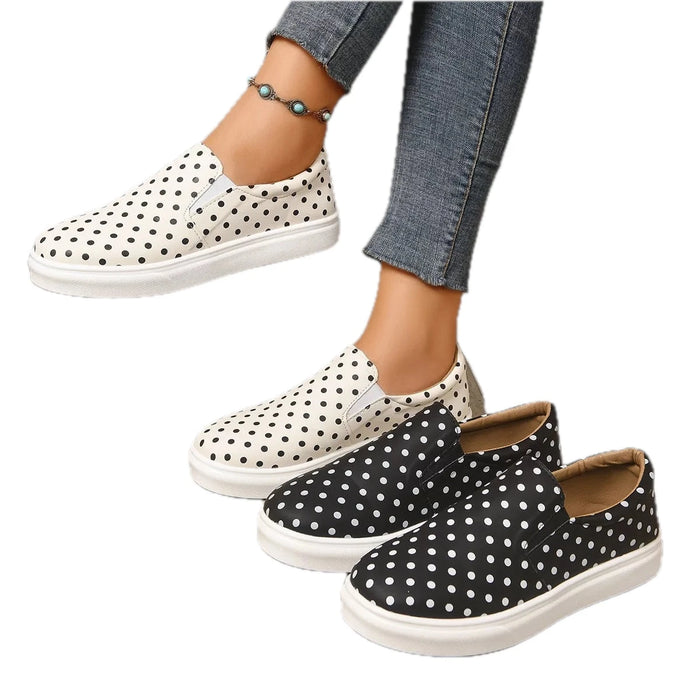 Women's Polka Dot Slip-On Shoes