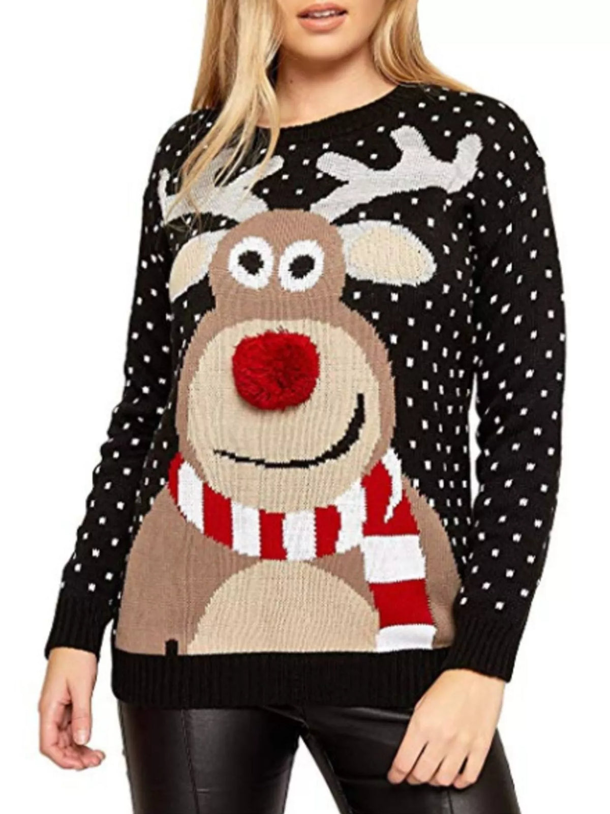 Christmas Reindeer Crew Neck Sweater