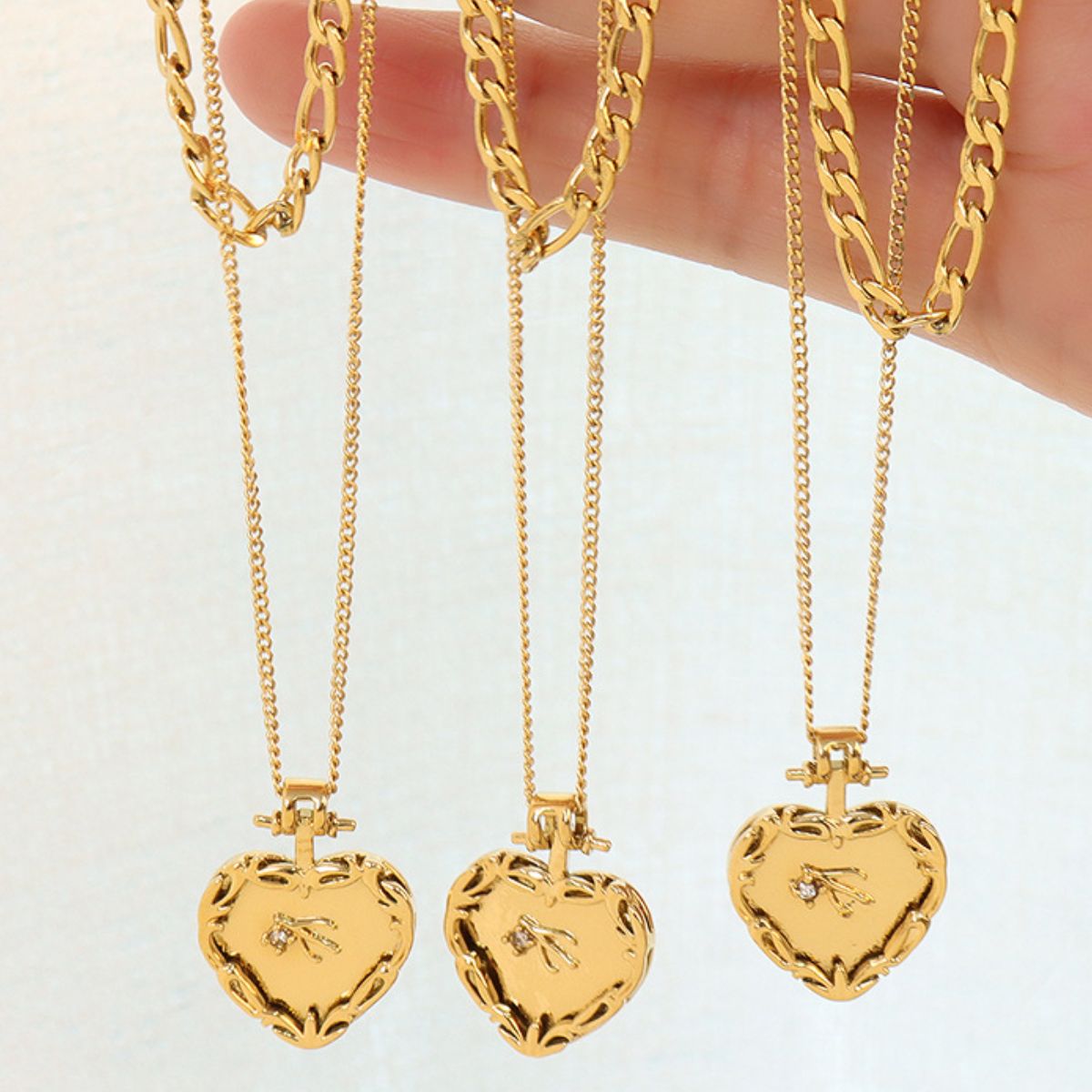 Heart Shape Double-Layered Stainless Steel Necklace – image 2 | Lilixa Trending Jewelry