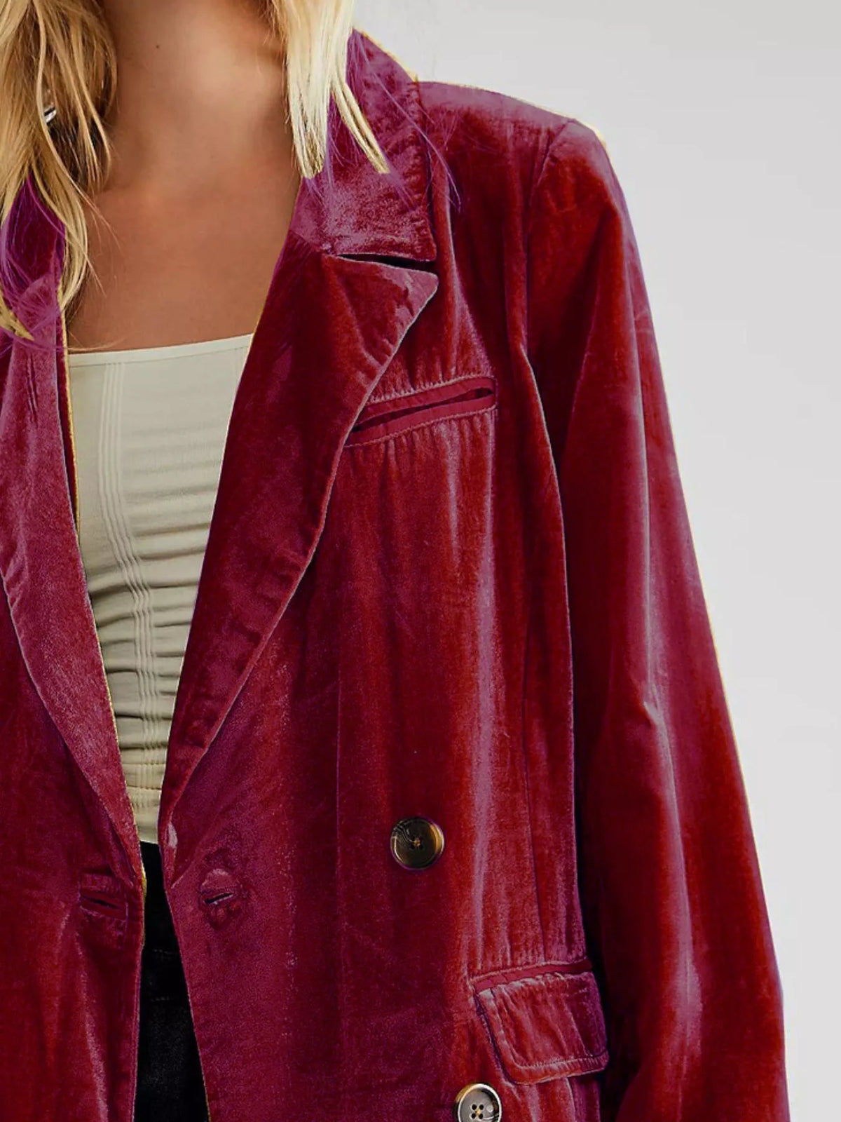 Double Breasted Button Up Blazer