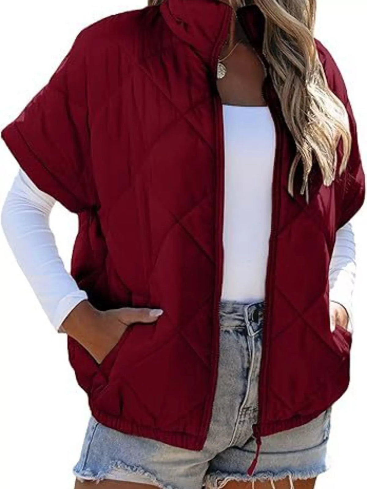 Quilted Zip Up Winter Coat