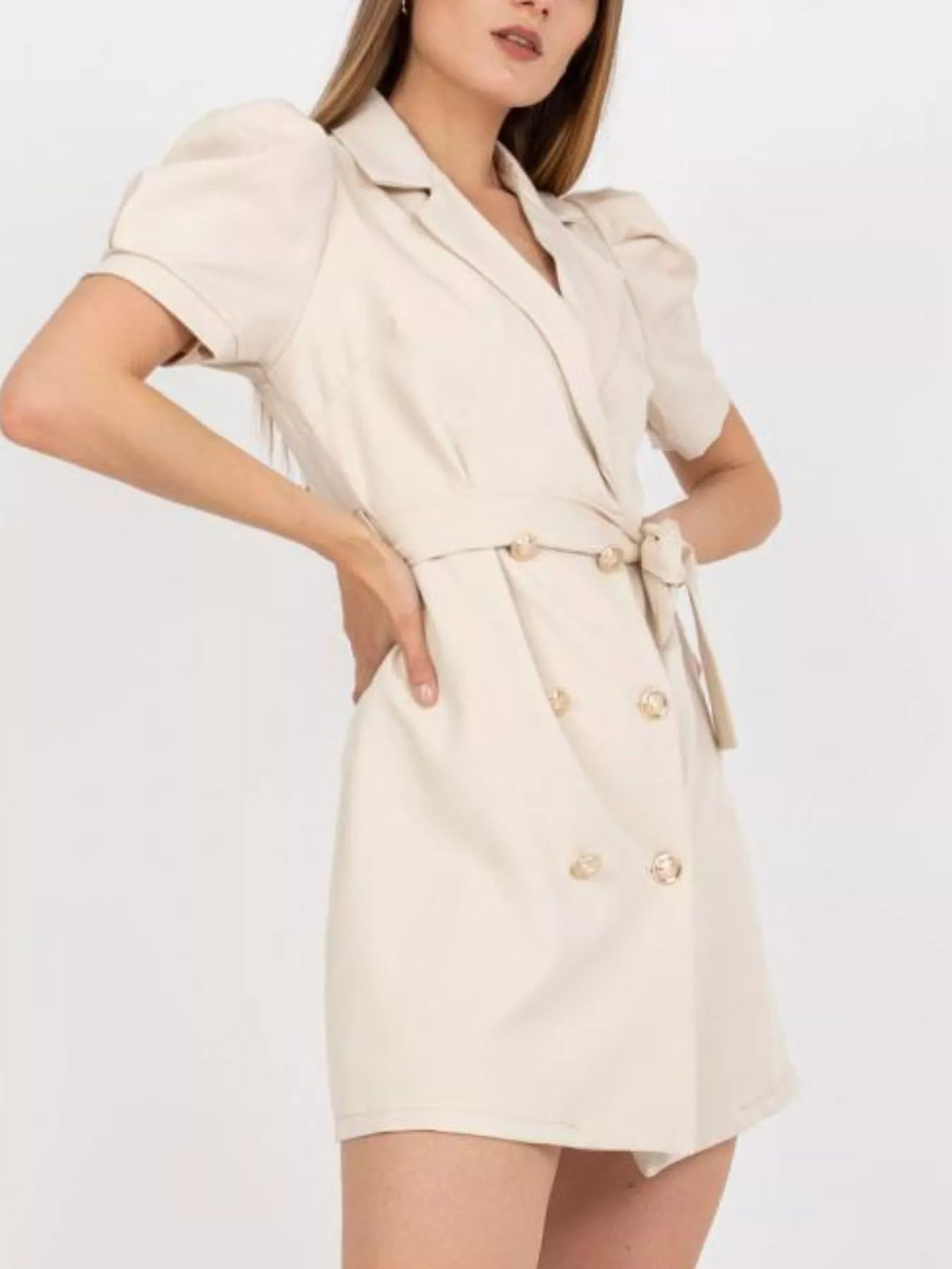 Blazer Tie Waist Mini Dress