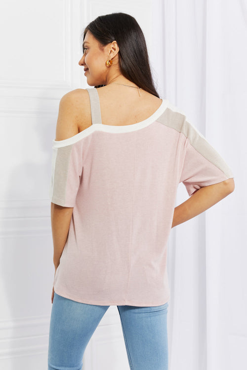 Andree by Unit Women's Full Size Something Simple Cold Shoulder Tee