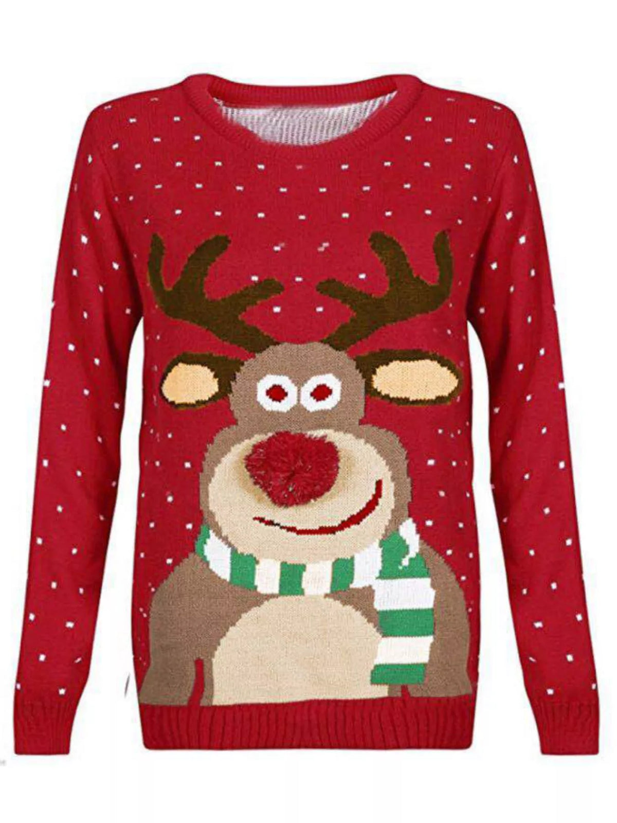 Christmas Reindeer Crew Neck Sweater
