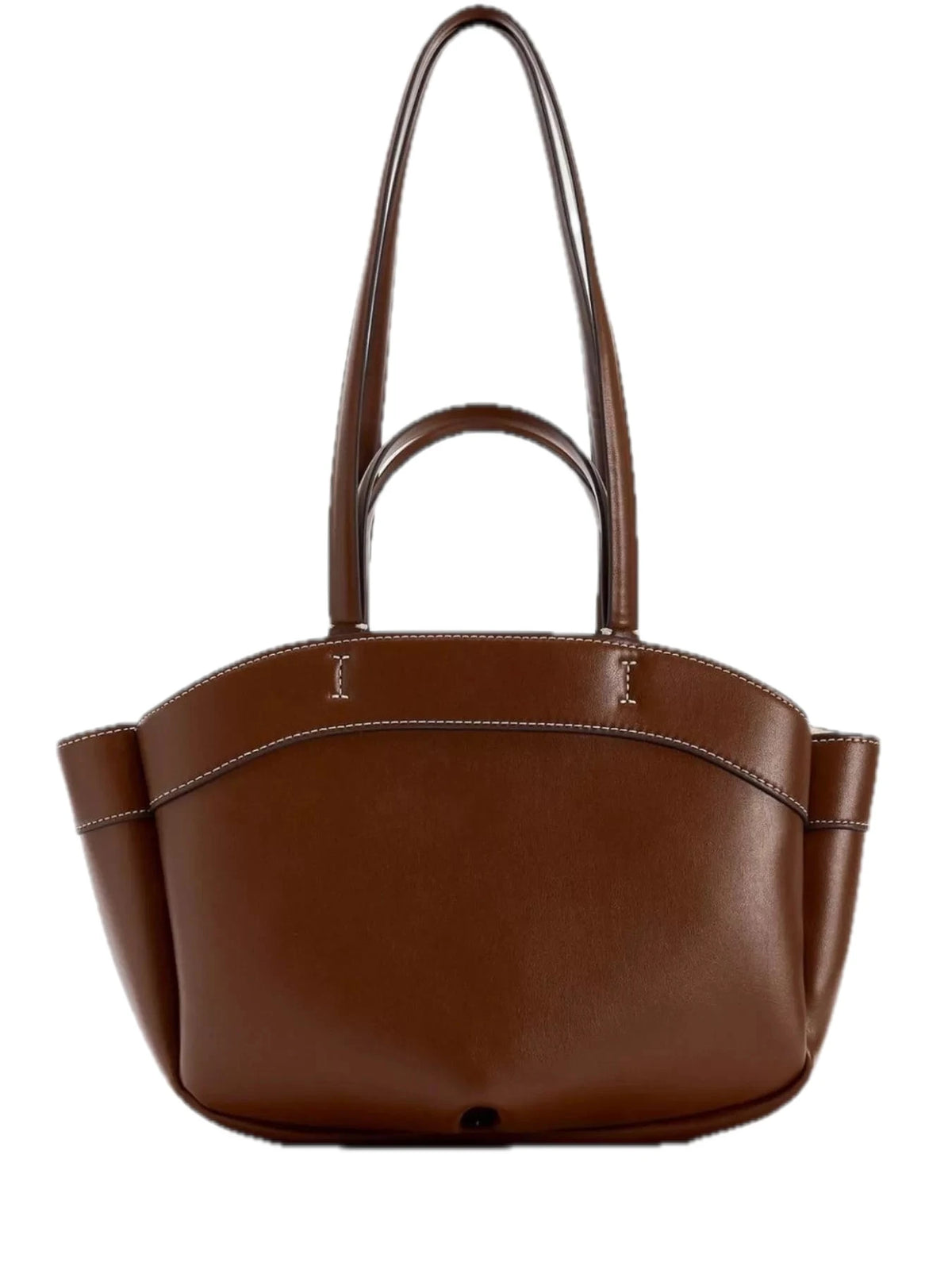 Vegan Leather Tote Bag in Maroon