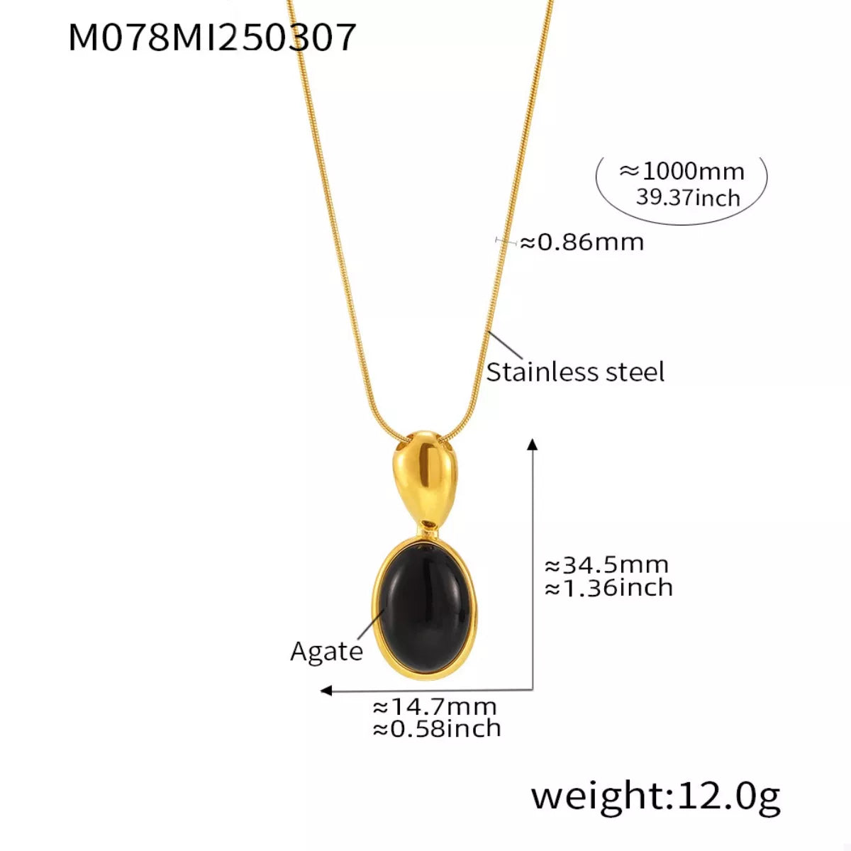 18K Gold-Plated Stainless Steel Necklace with Teardrop Pendant – image 6 | Lilixa Trending Jewelry