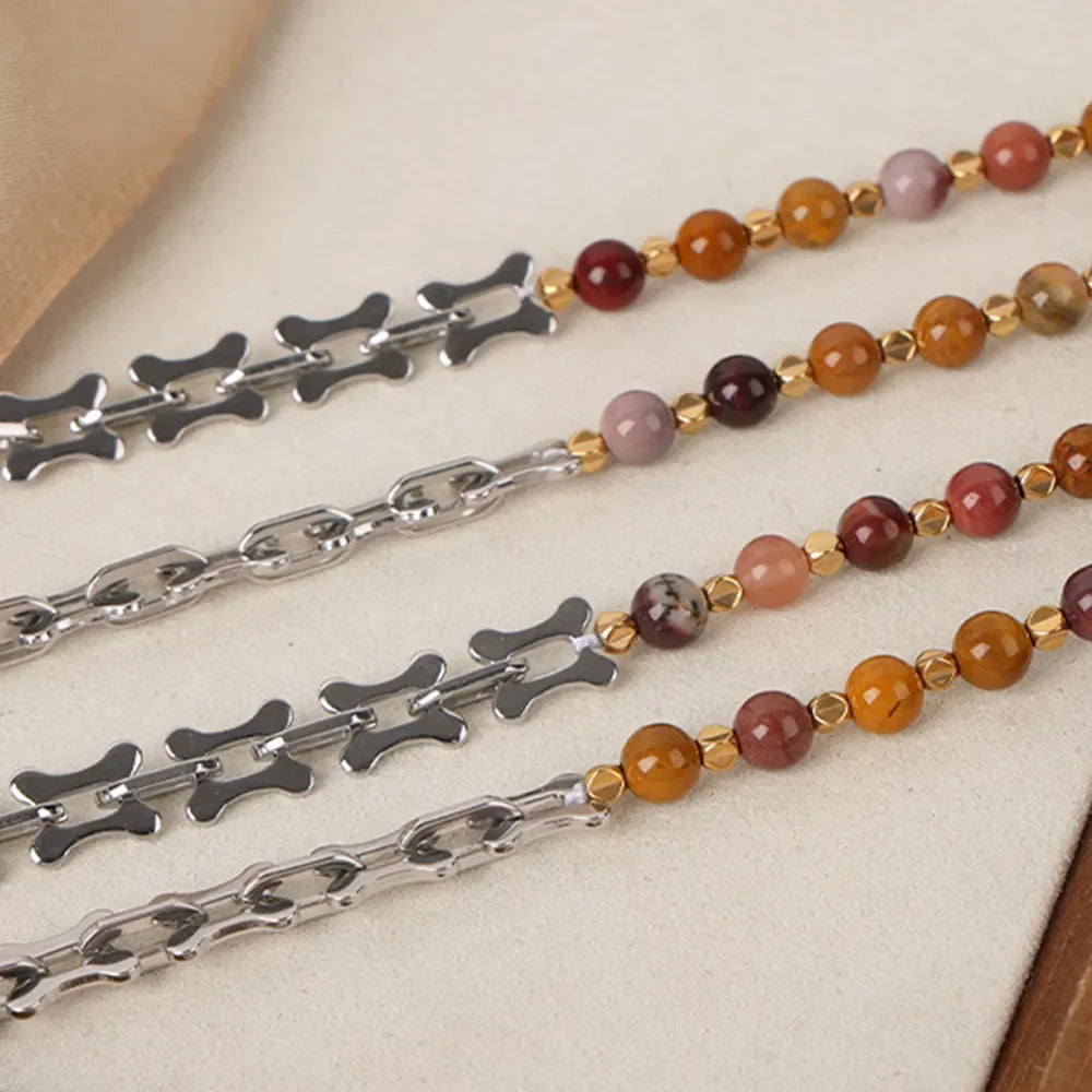 Titanium Steel Egg Yolk Stone Necklace – image 3 | Lilixa Trending Jewelry