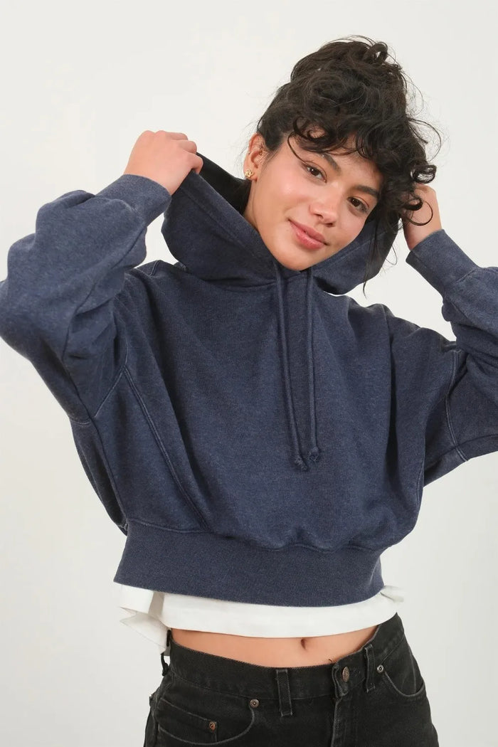 HYFVE Drop Shoulder Cropped Hoodie for Women
