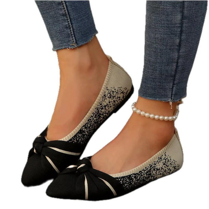 Women's Ombre Knot Pointed Toe Slip-On Shoes