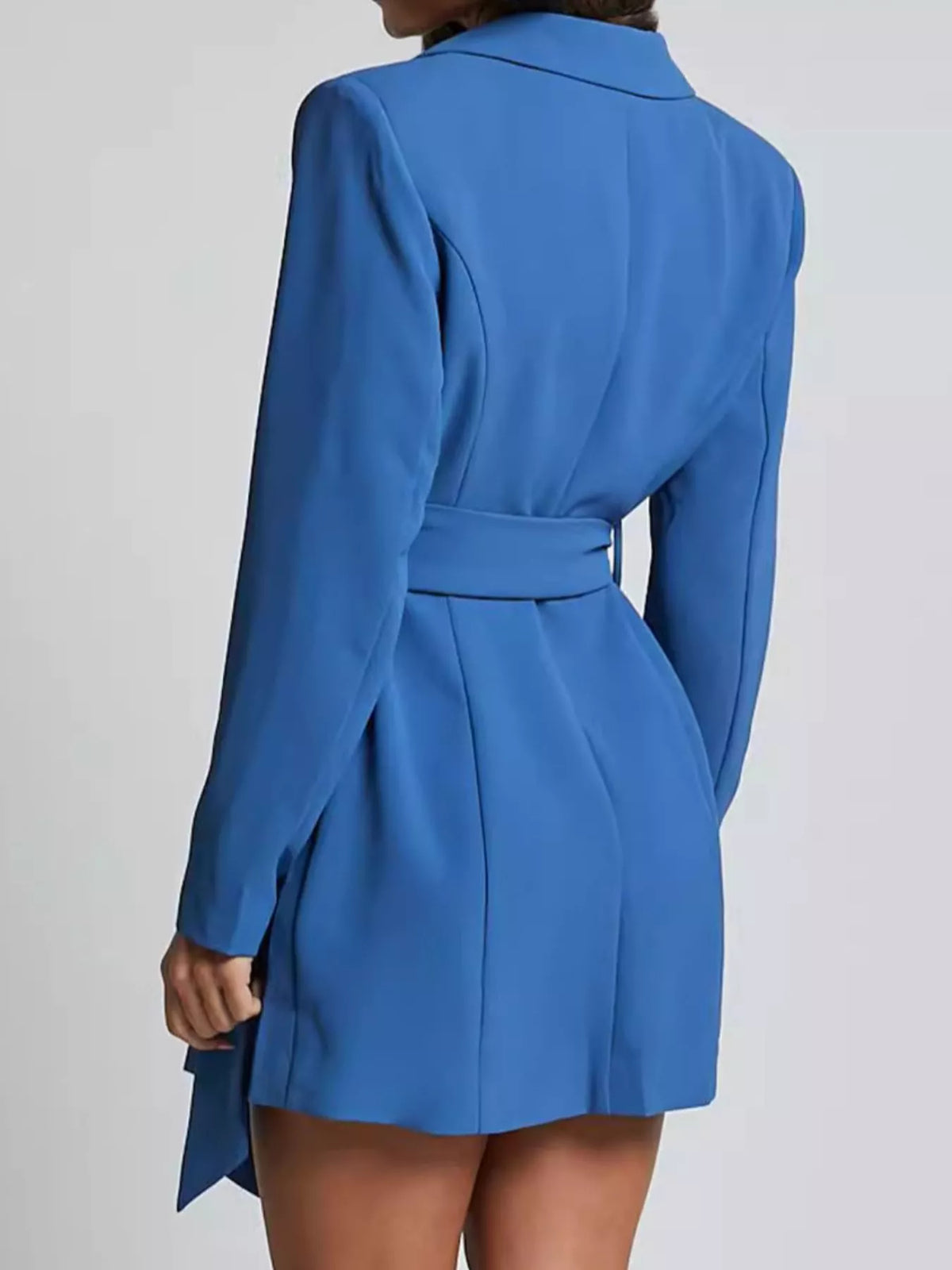 Tie Waist Lapel Blazer