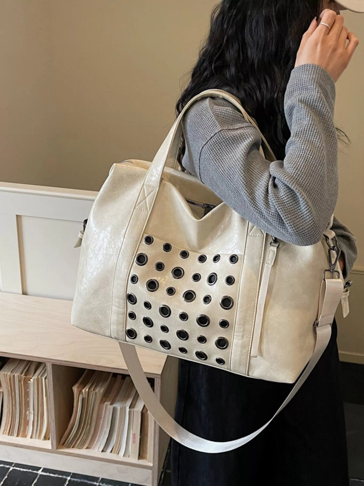 Eyelet Travel Crossbody Bag for Women