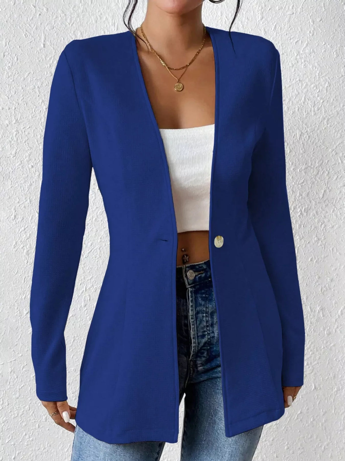 Princess Seams One Button Blazer