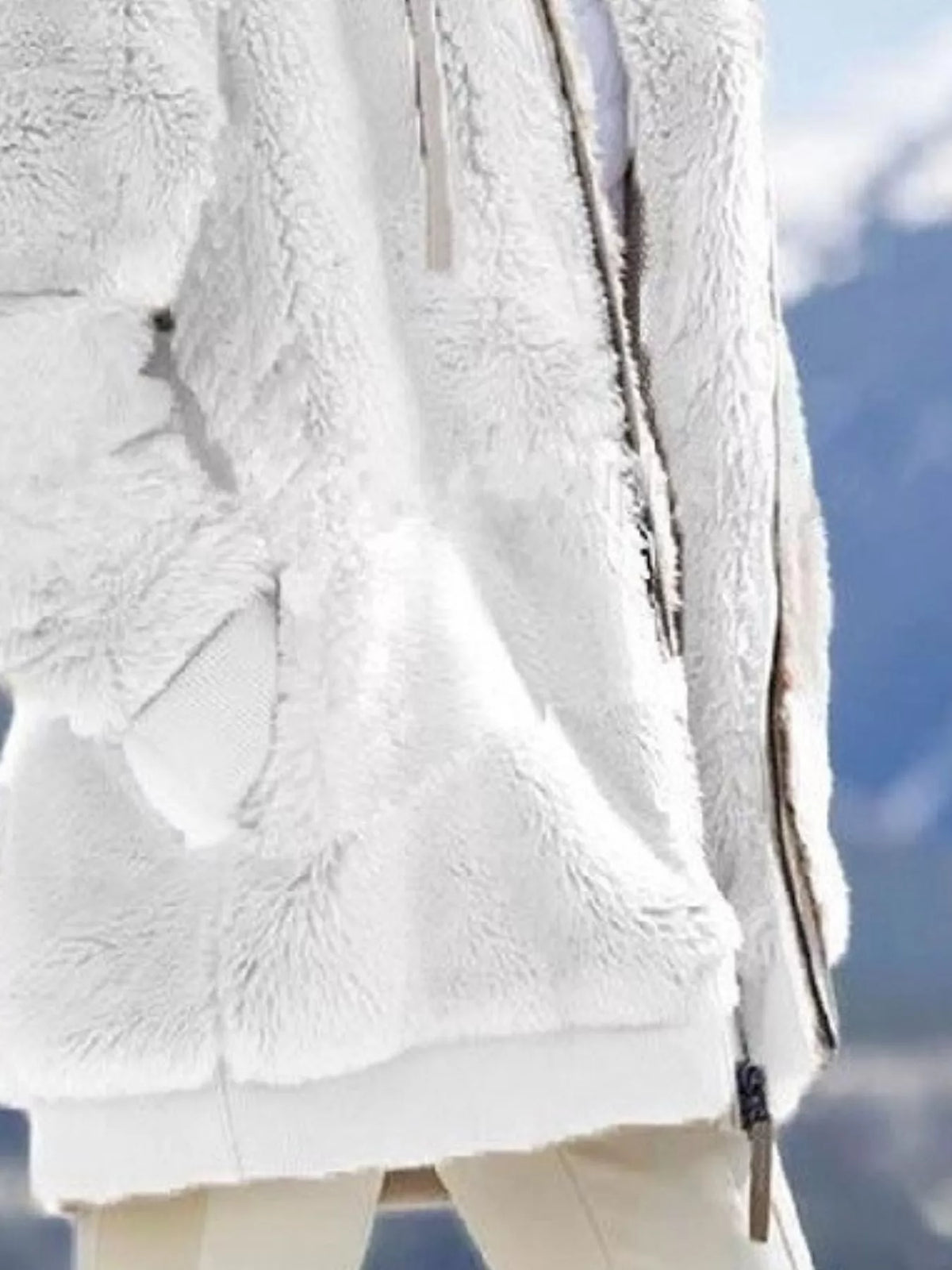 Cozy Fleece Zip-Up Hooded Jacket Plus Size