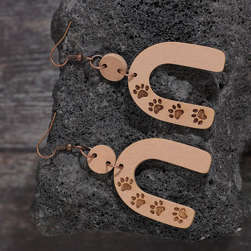 Geometric Shape Wooden Earrings – image 4 | Lilixa Trending Jewelry