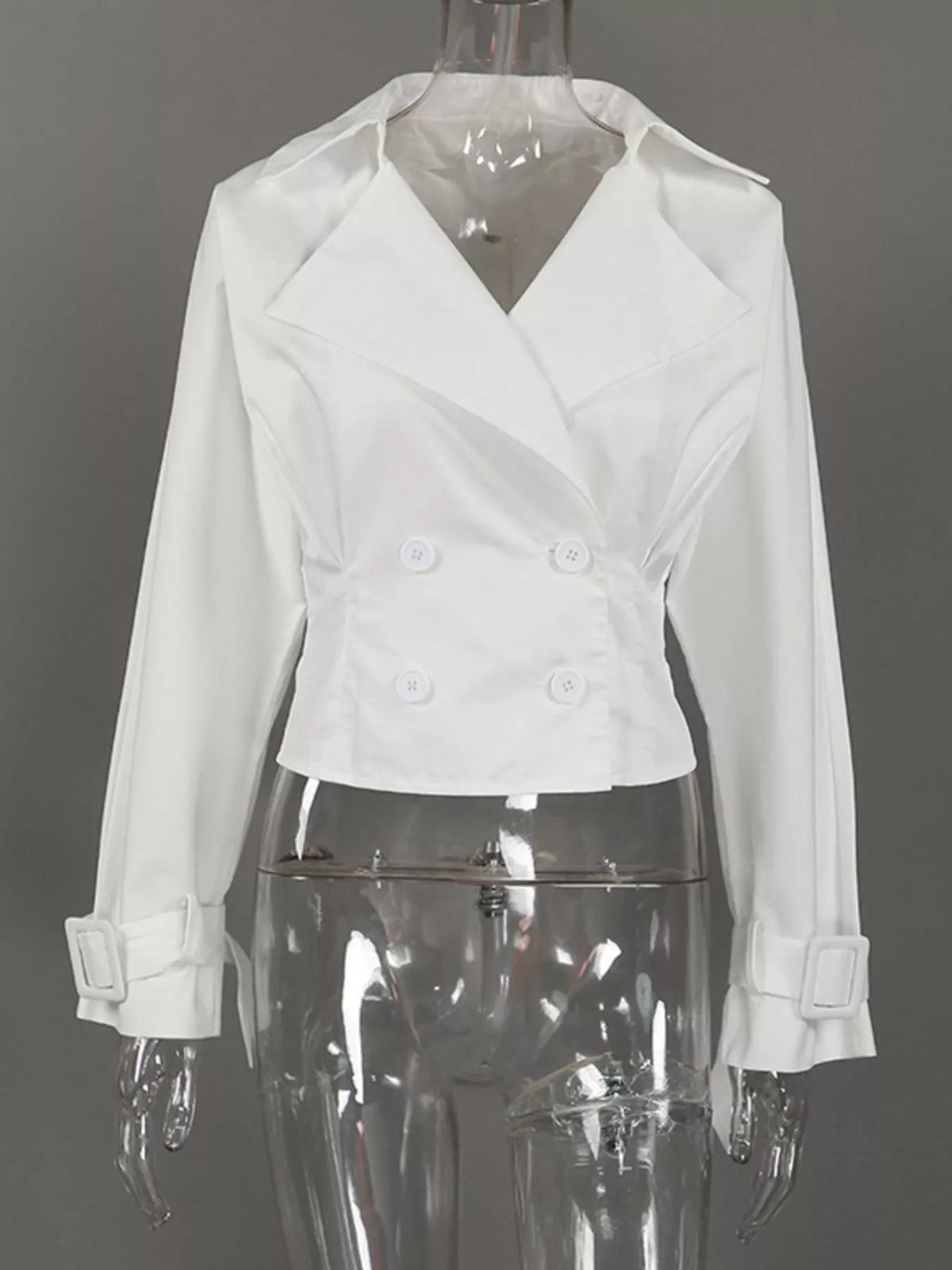 Cropped Double Breasted Blazer