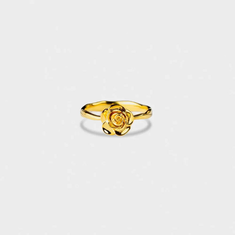 Rose Shape 18K Gold-Plated Ring – image 2 | Lilixa Trending Jewelry