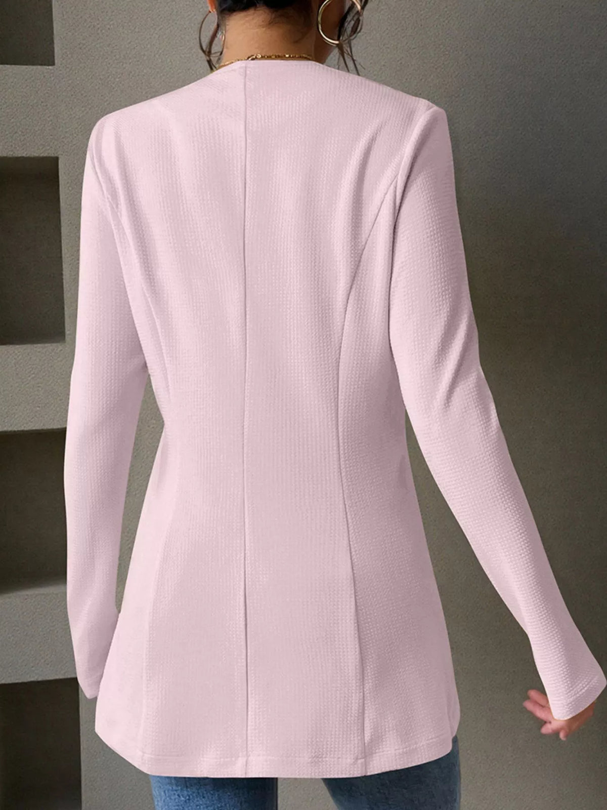 Flared Hem One Button Blazer