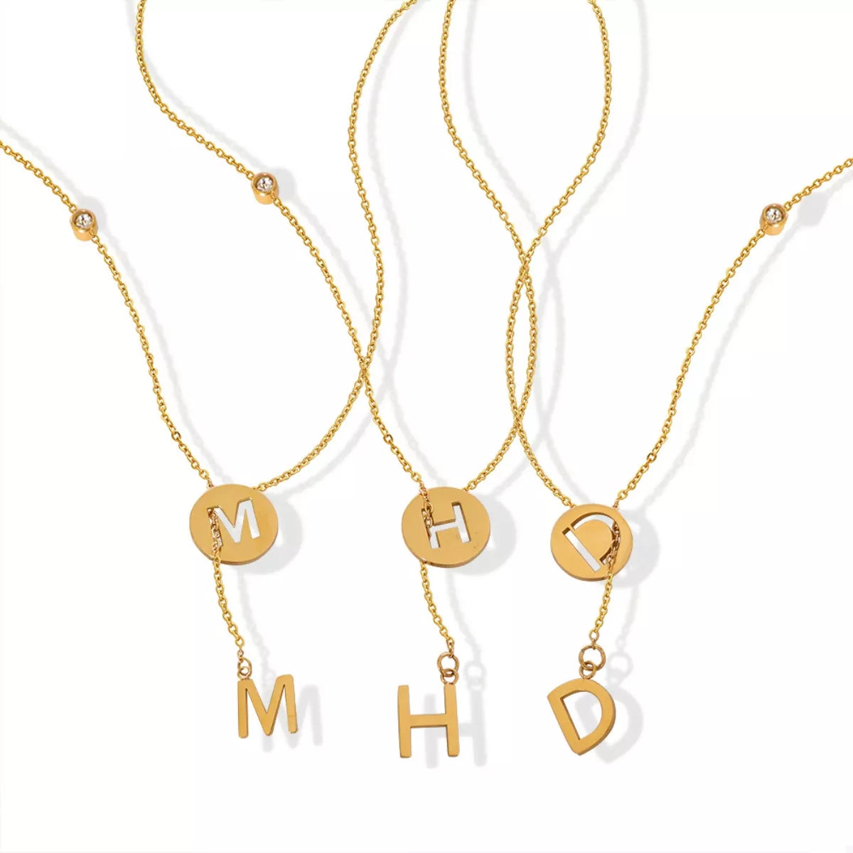 18K Gold-Plated Titanium Steel Letter Pendant Necklace – image 8 | Lilixa Trending Jewelry