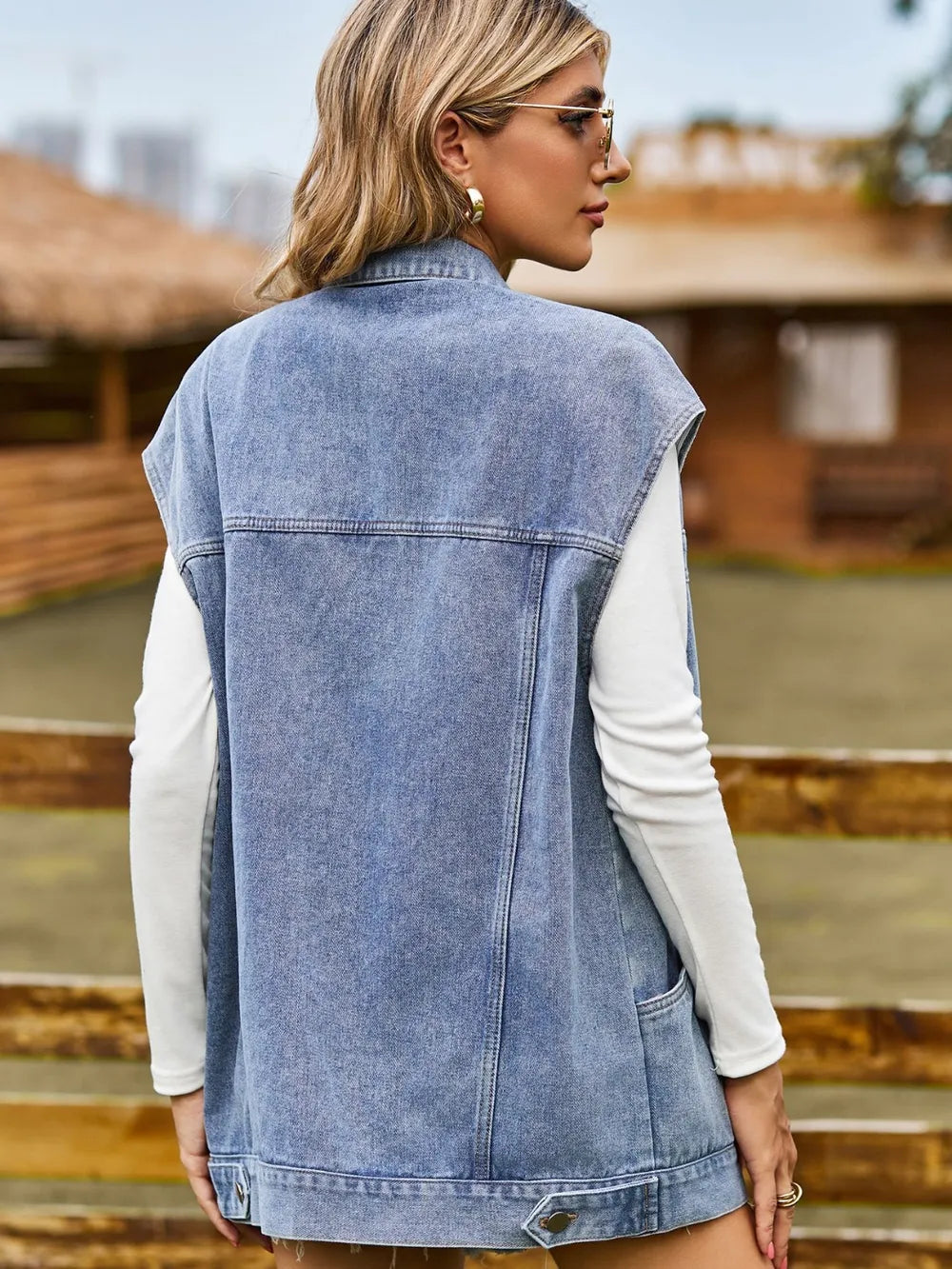 Sleeveless Denim Jacket
