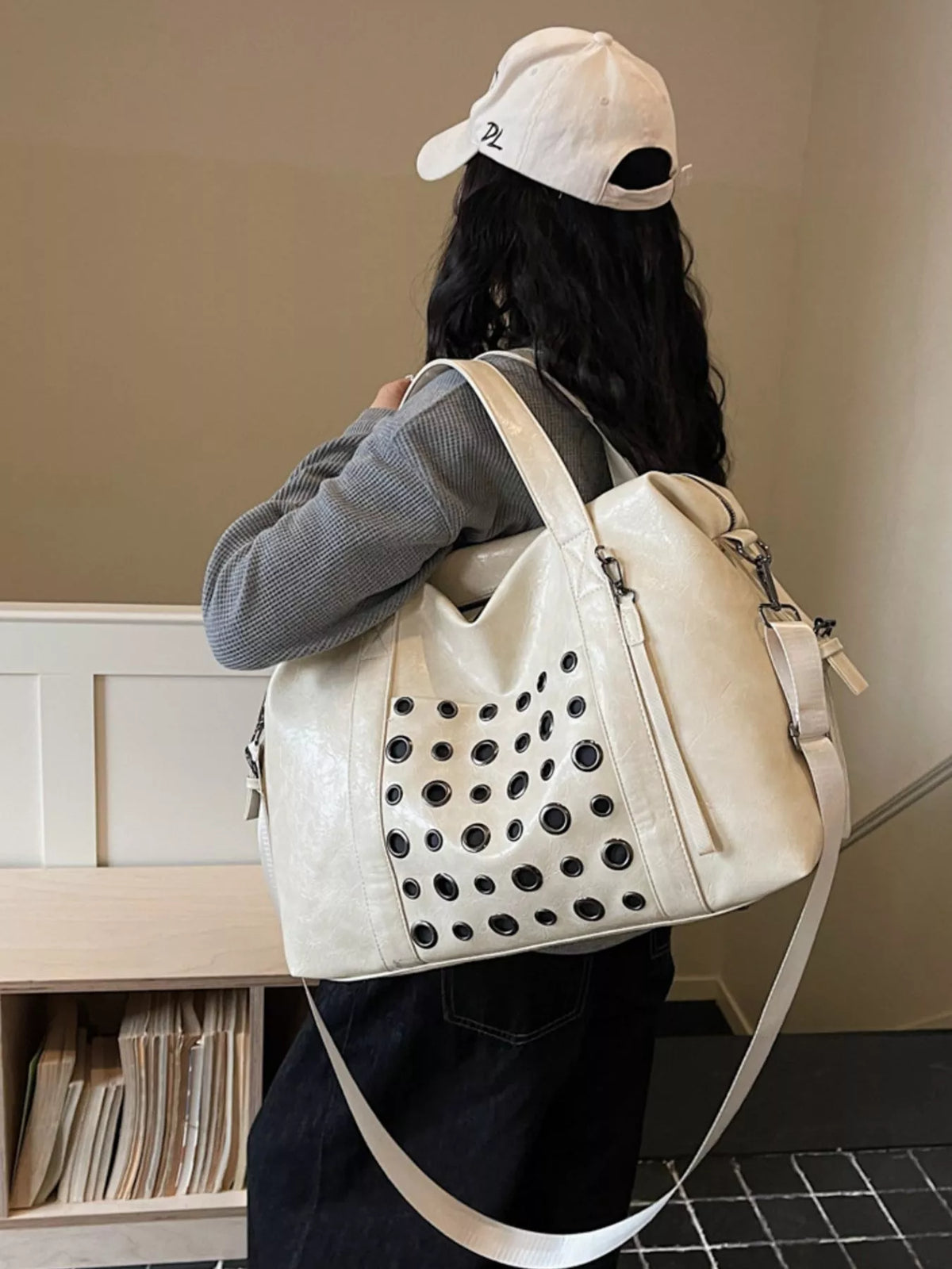 Eyelet Travel Crossbody Bag for Women