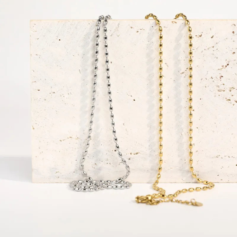 Titanium Steel Beaded Necklace – image 3 | Lilixa Trending Jewelry