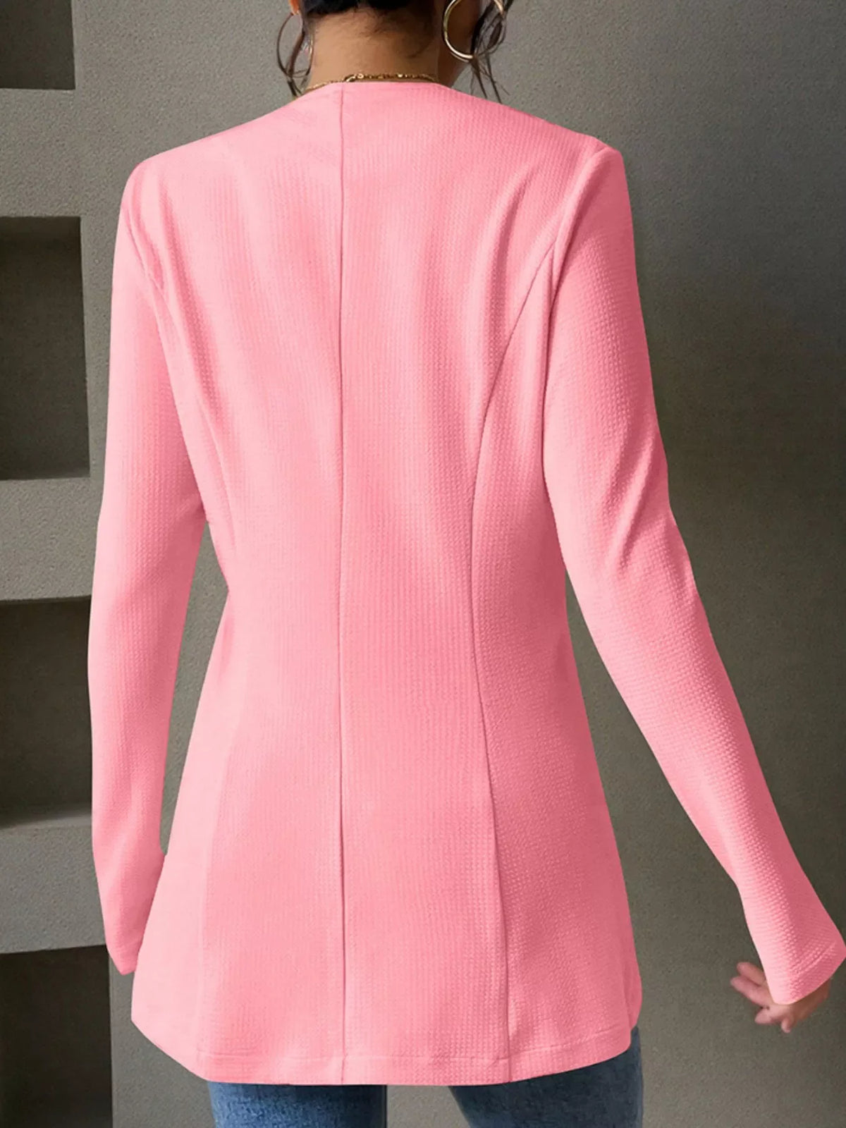 Flared Hem One Button Blazer