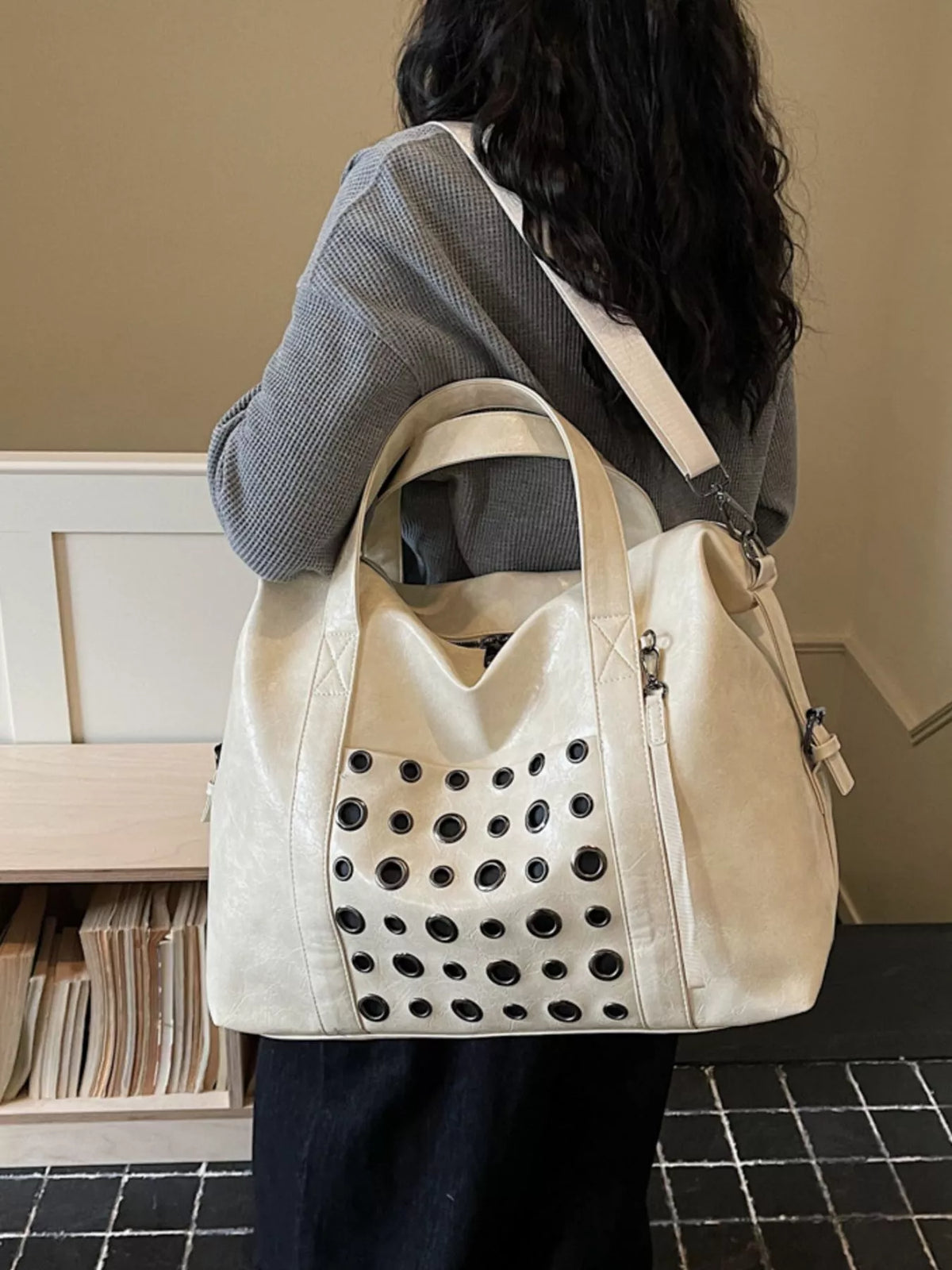 Eyelet Travel Crossbody Bag for Women