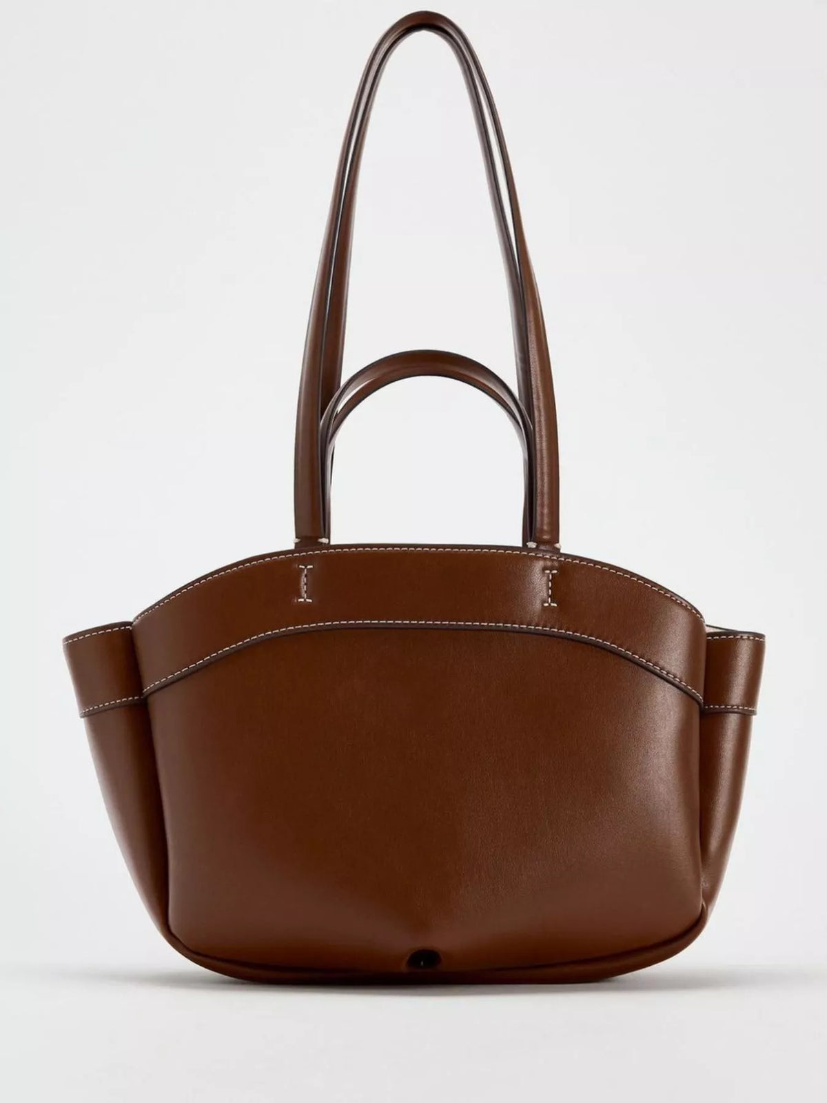 Vegan Leather Tote Bag in Maroon
