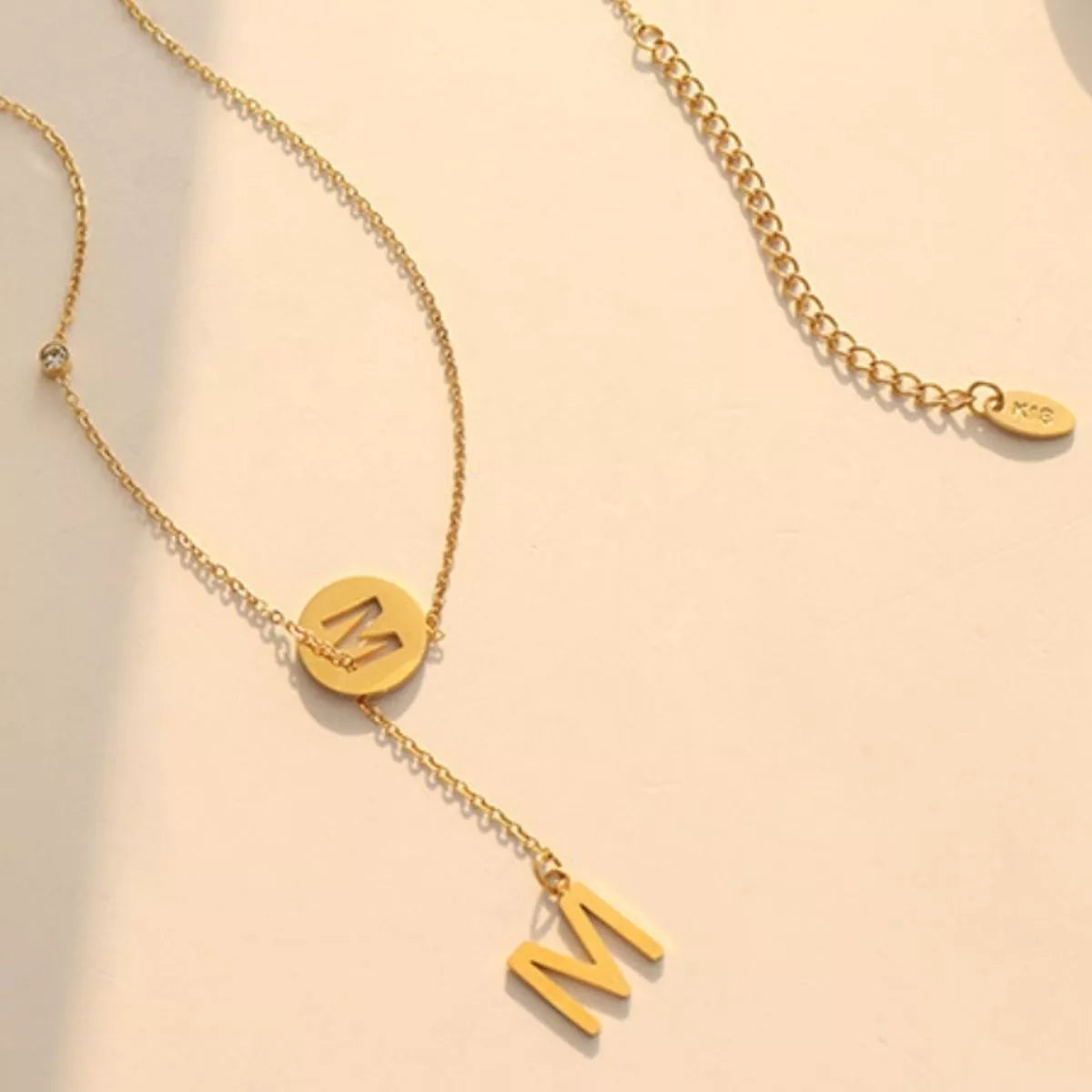 18K Gold-Plated Titanium Steel Letter Pendant Necklace – image 4 | Lilixa Trending Jewelry