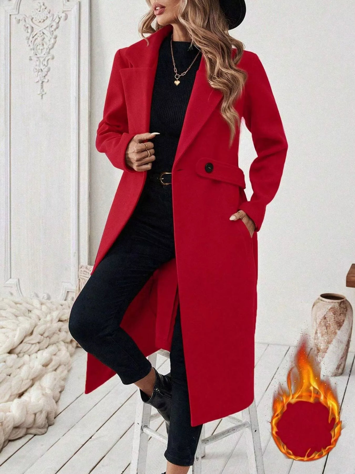 Single Button Longline Coat