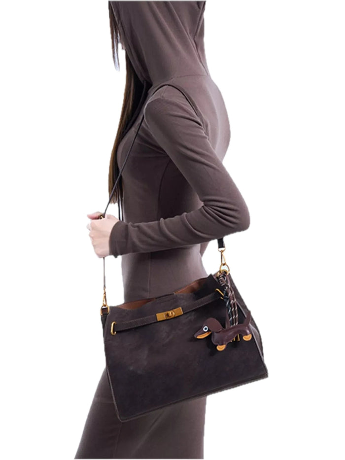 Decorative Buckle Crossbody Bag