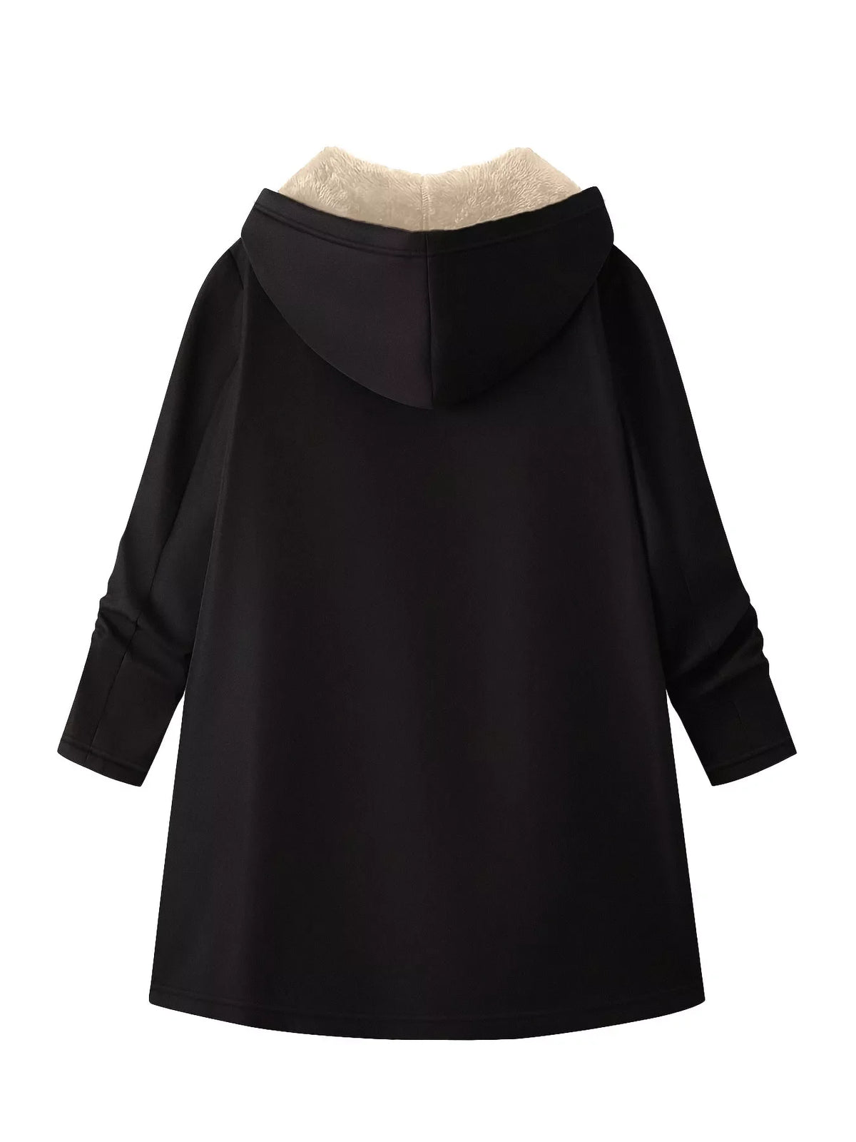Fleece Lined Zip Up Hooded Outerwear